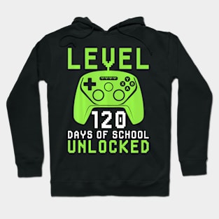 120 Days Of School For Kids Video Gamer  Girl Hoodie